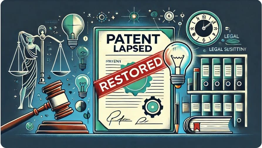 Process for the restoration of lapsed patent