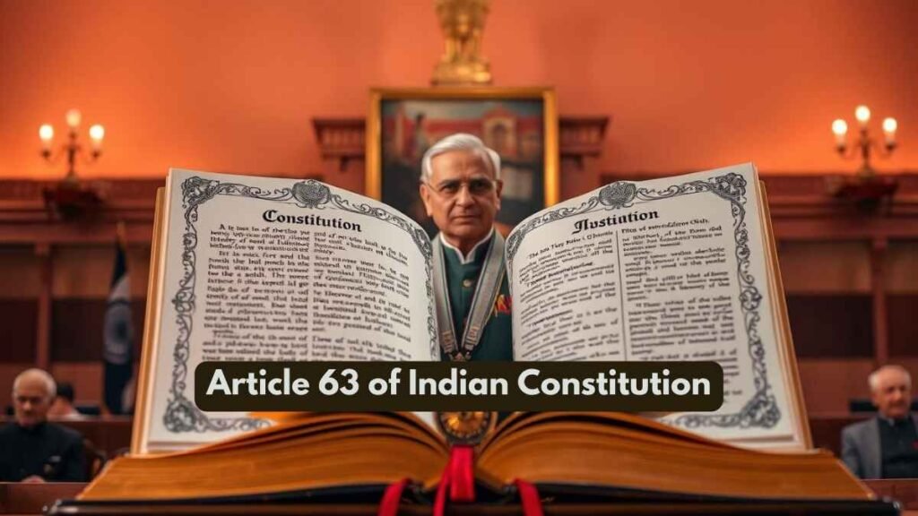 Article 63 of Indian Constitution