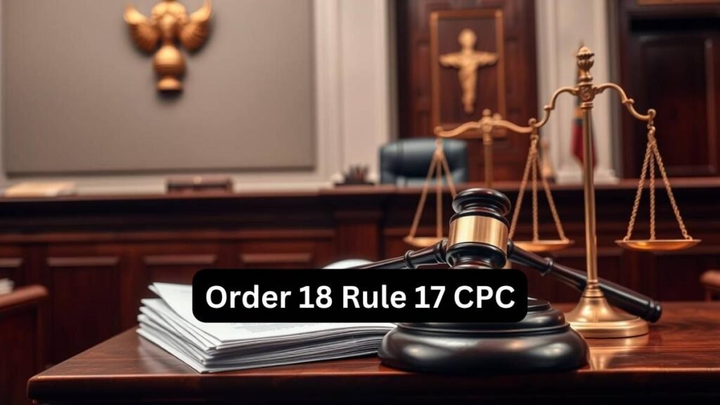 Order 18 Rule 17 CPC