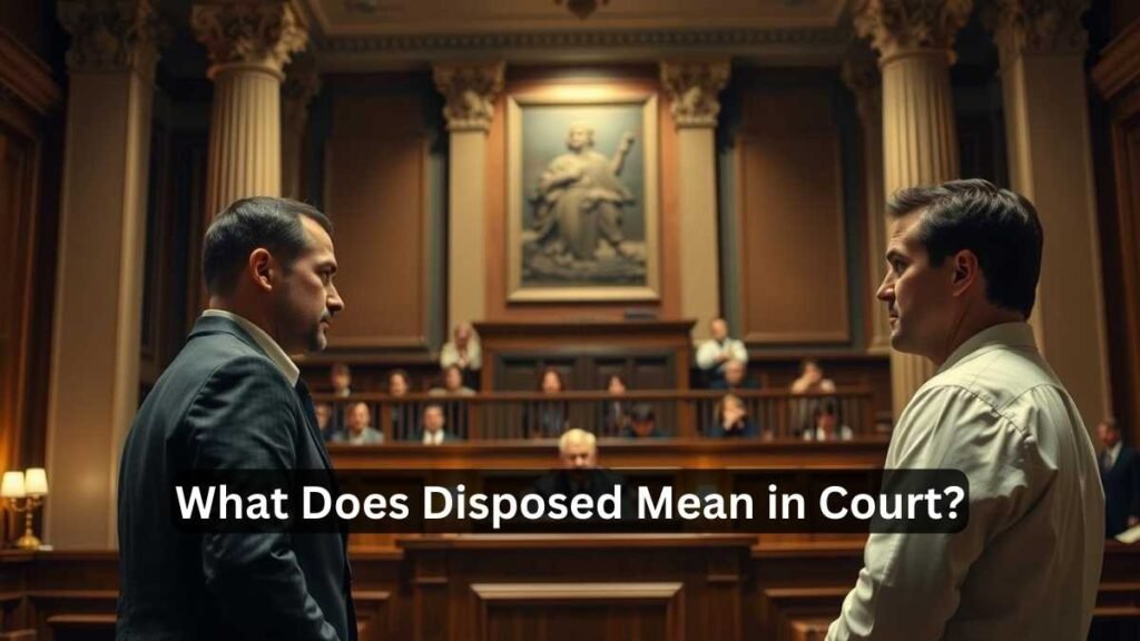 What Does Disposed Mean in Court